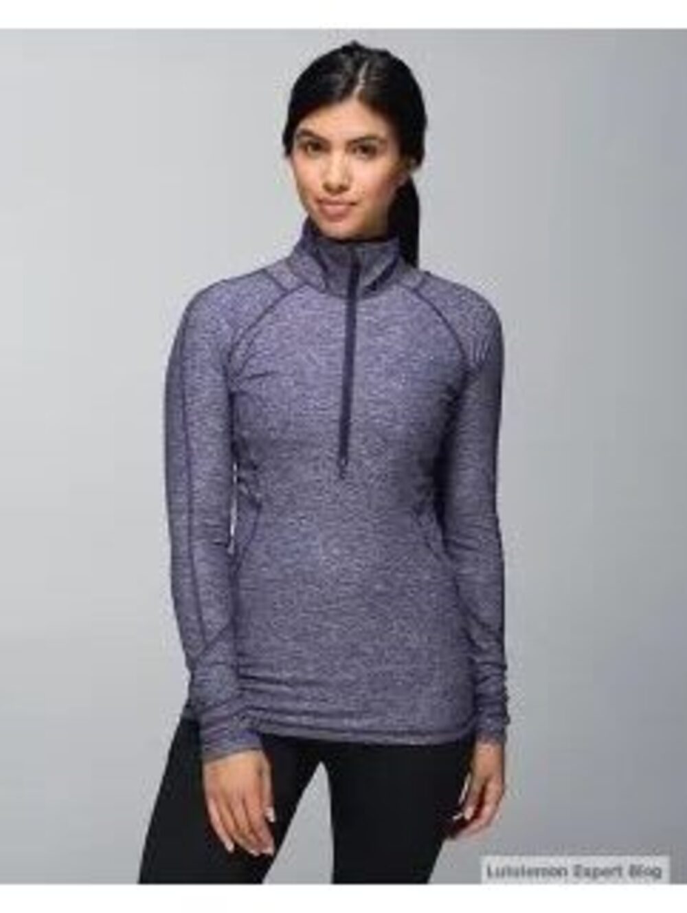 Lululemon Race Your Pace Cuffin Half Zip Pullover Purple Gray Size 6